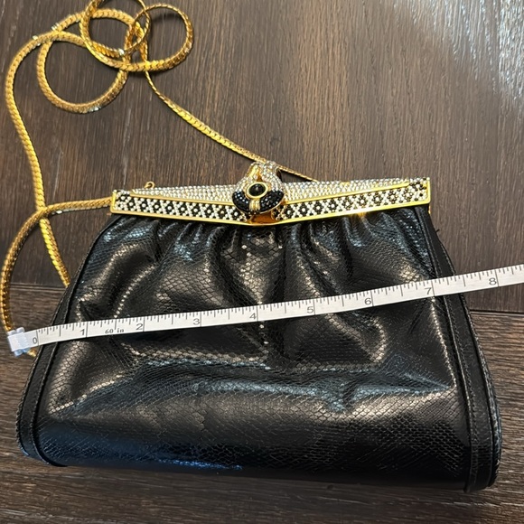 Vintage Black and Gold Clutch Bag - Picture 11 of 14